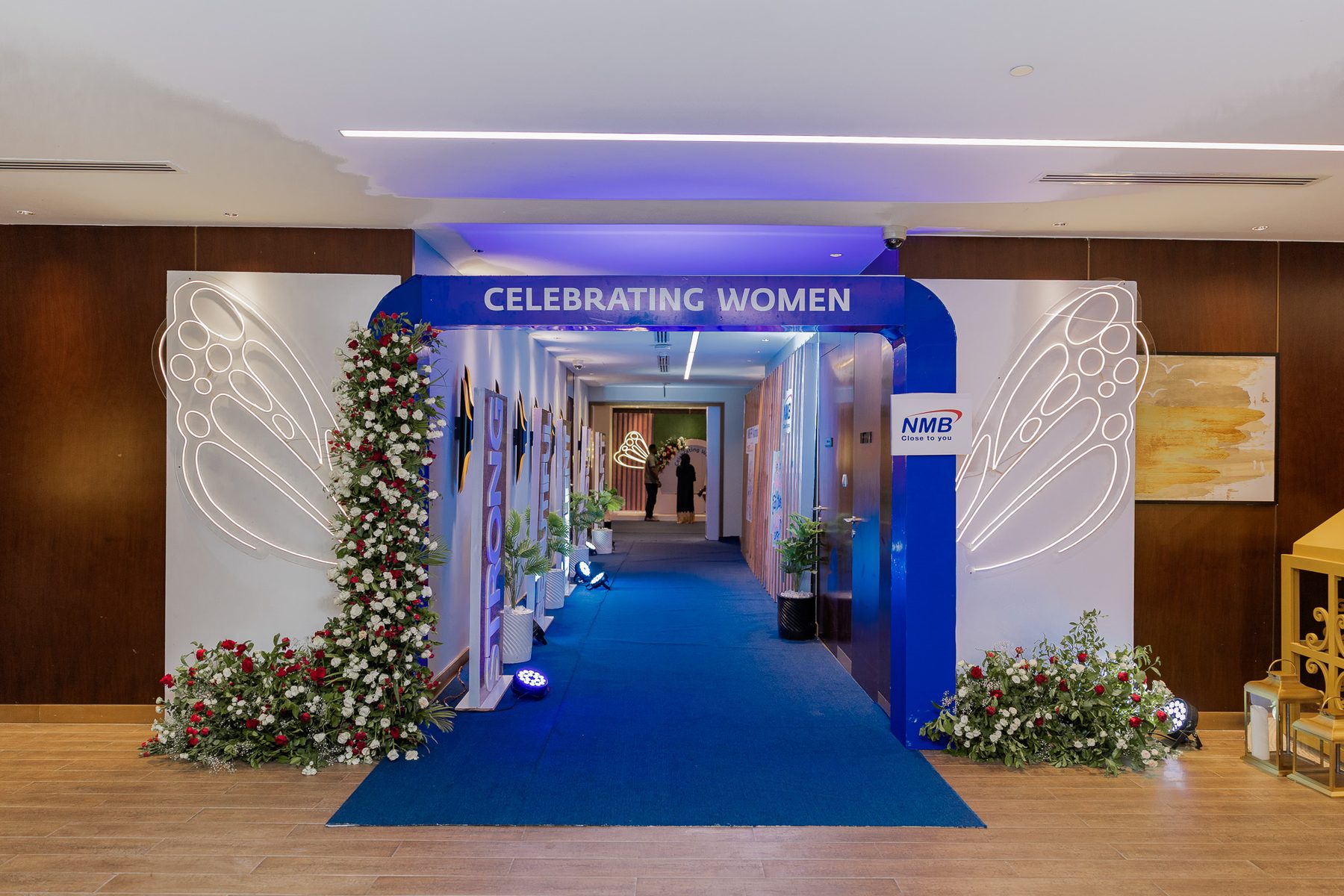NMB FFP Alumnae Event 2026, Celebrating Women branded entrance at Serena Hotel