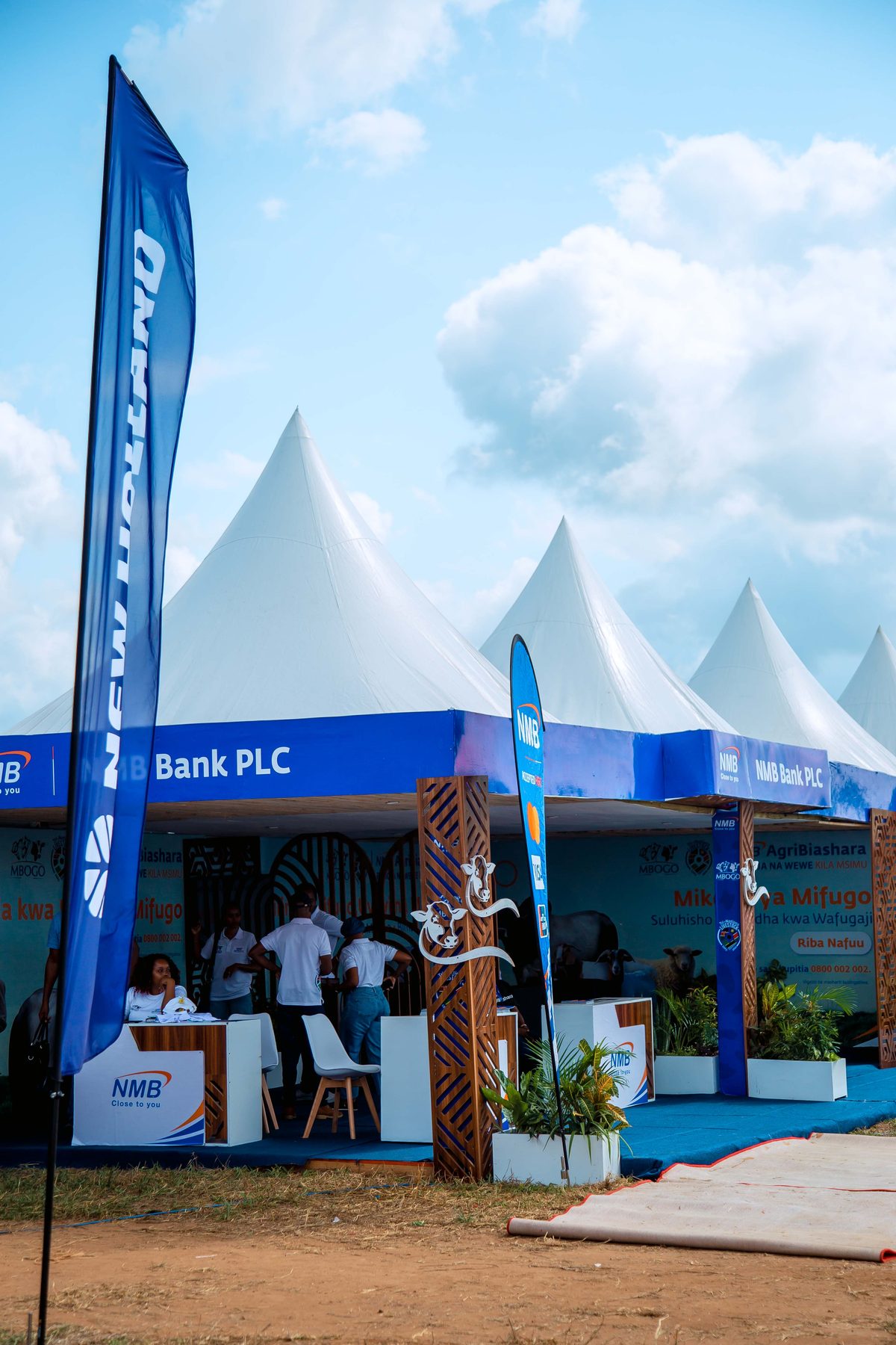 NMB branded tents at the Ubena Zomozi agribusiness exhibition, Morogoro