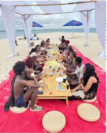 Red Bull branded beachfront dining experience at one of Dar es Salaam's premium outlets