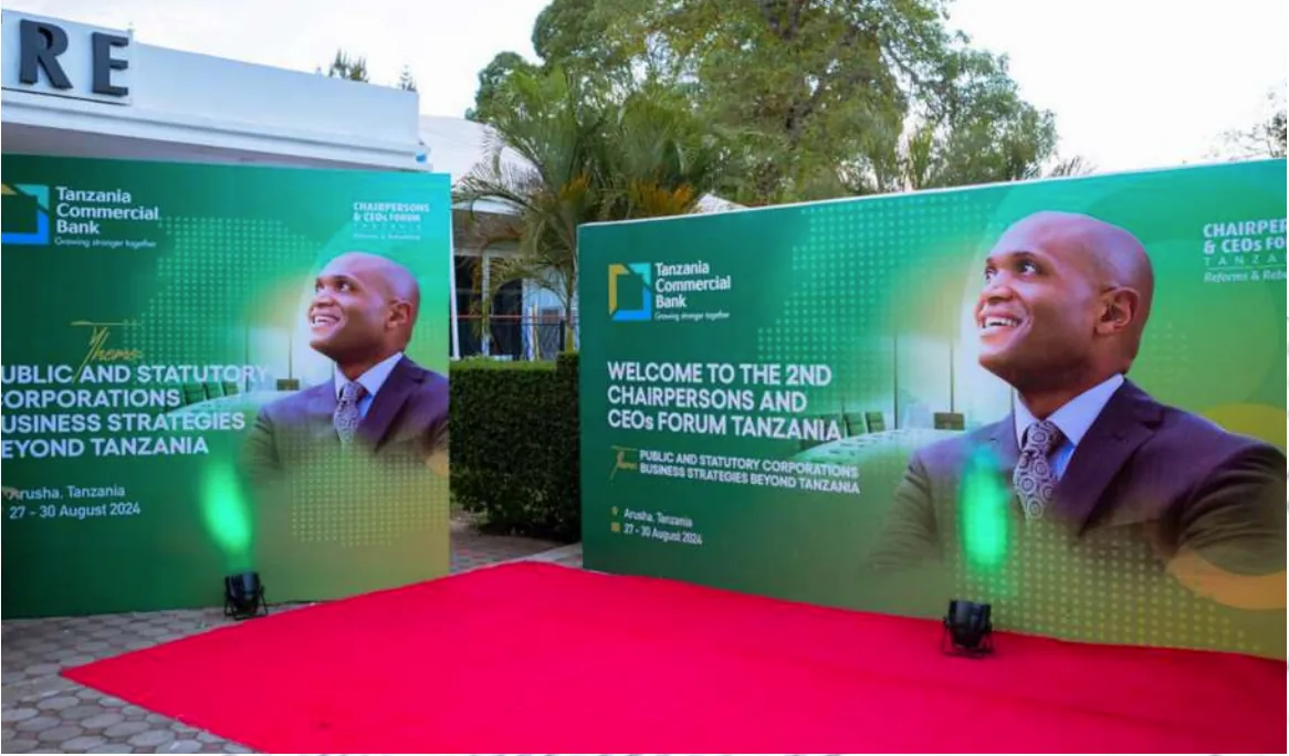 Welcome entrance branding for the 2nd Chairpersons and CEOs Forum Tanzania, Arusha
