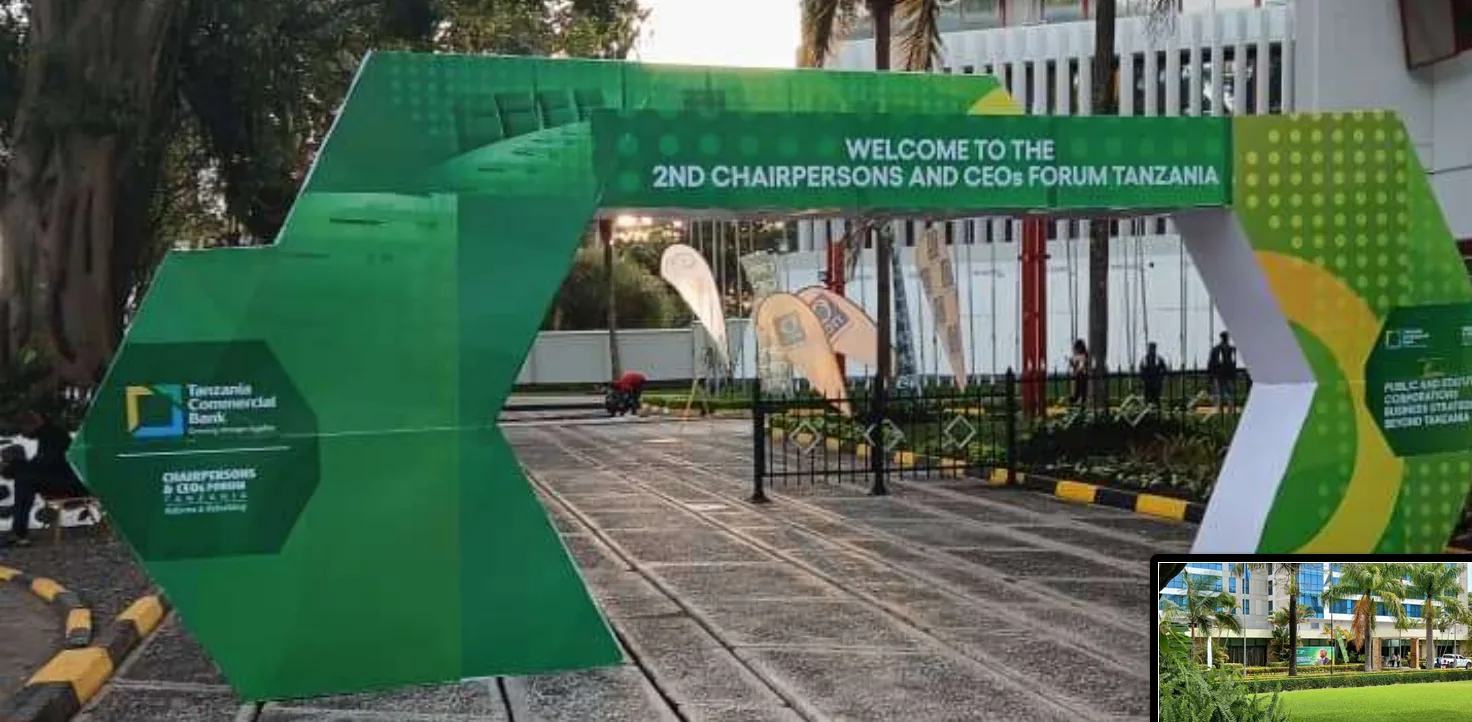 Custom-fabricated entrance arch for the 2nd Chairpersons and CEOs Forum Tanzania